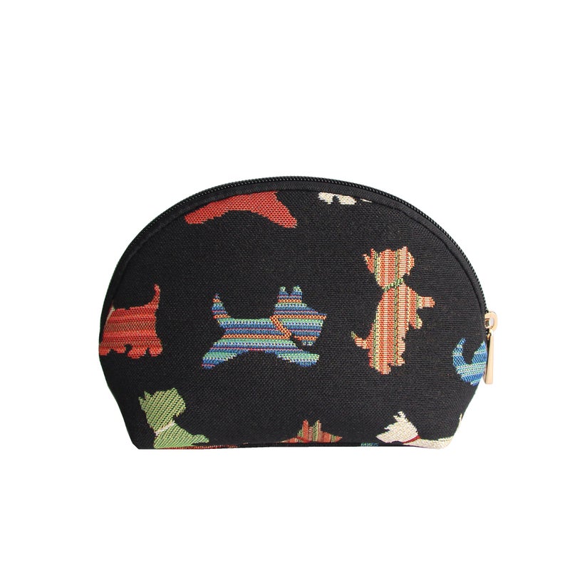 Signare Tapestry Cosmetic Bag Toiletry Makeup Bag for Women With Playful Puppy Dog Design (COSM-PUPPY) - Image 1